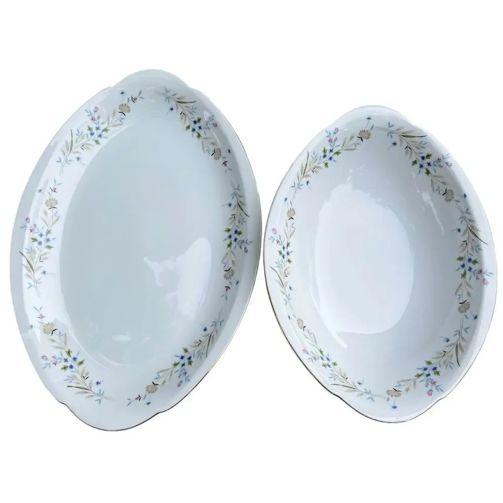 Royal Song | Vtg MCM 5443 Gaiety China Set Serving Platter & Bowl Gold Japan